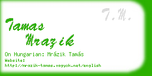 tamas mrazik business card